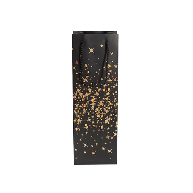 Wine Bag Single Bottle Pack 5 Galaxy Black (12x9x35cmH)