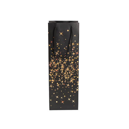 Wine Bag Single Bottle Pack 5 Galaxy Black (12x9x35cmH)