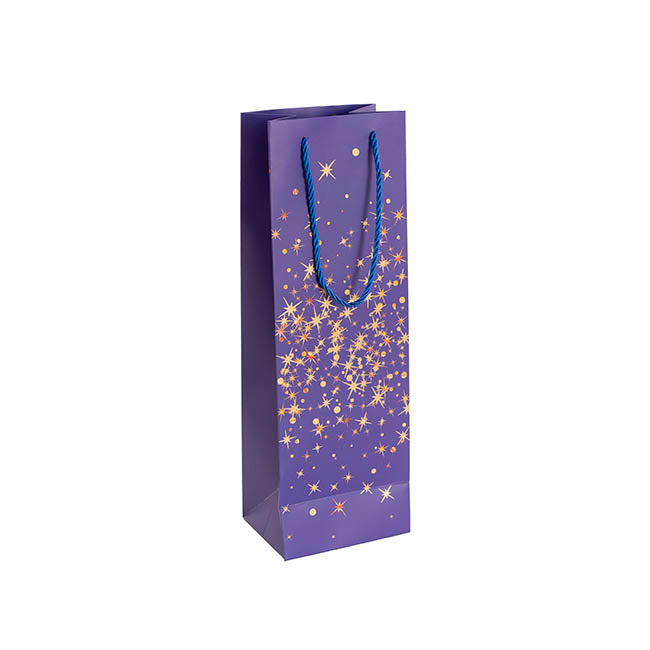 Wine Bag Single Bottle Pack 5 Galaxy Blue (12x9x35cmH)