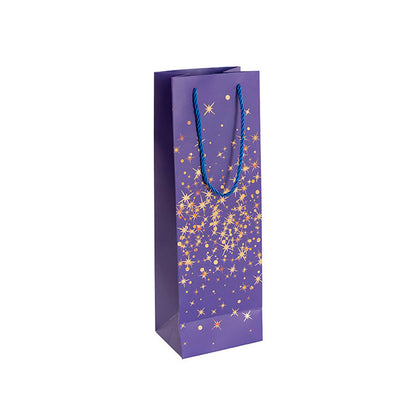 Wine Bag Single Bottle Pack 5 Galaxy Blue (12x9x35cmH)