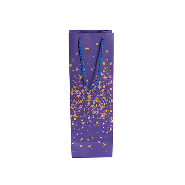 Wine Bag Single Bottle Pack 5 Galaxy Blue (12x9x35cmH)