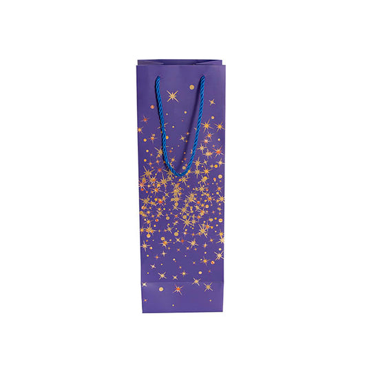 Wine Bag Single Bottle Pack 5 Galaxy Blue (12x9x35cmH)