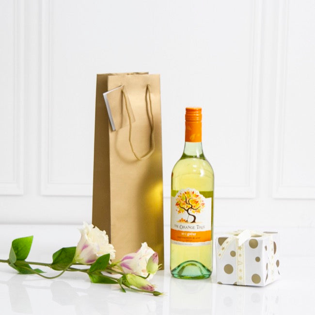 Wine Bottle Bags Single Pack 5 Gold  (10.5X9X35cmH)