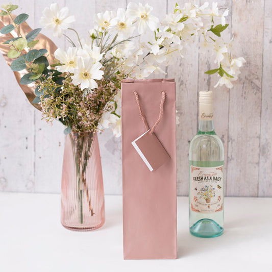 Wine Bottle Bags Single Pack 5 Rose Gold  (10.5X9X35cmH)