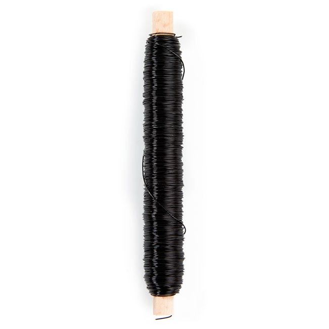 Painted Metallic Wire 0.55mmx50m on Stick 100g Black 23ga