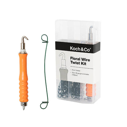 Floral Wire Twist Tool Kit (21cm Twister & 100 Wire Ties)