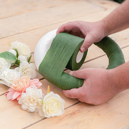 Biodegradable Paper Wreath Wrap Dark Green (80mm x 50m)