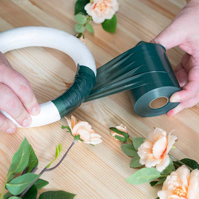Wreath Wrap Smooth Dark Green (76mm x 90m)