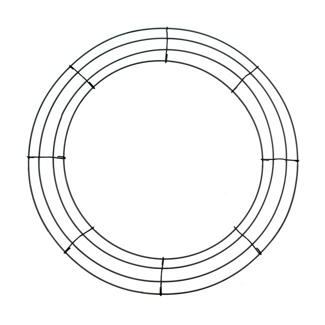 Wire Wreath Frame 16" (40.5cmD) Dark Green