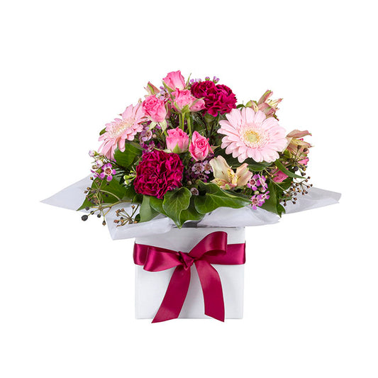 Interflora Pink flower Posy in Mini Box