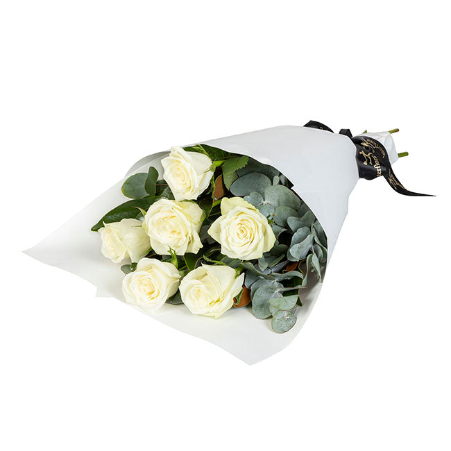 Interflora 6 White Rose Bouquet