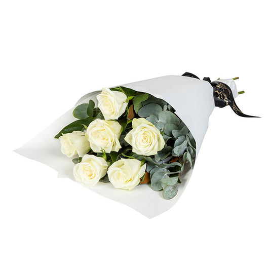 Interflora 6 White Rose Bouquet