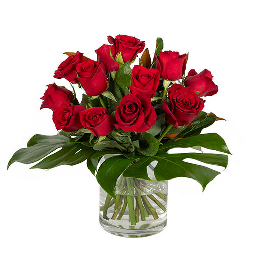Interflora 12 Red Rose Bouquet in Vase