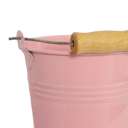 Tin Bucket Bambino Baby Pink (8Dx7cmH)