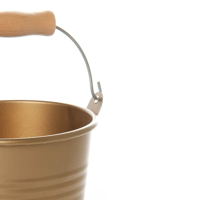 Tin Bucket Bambino Brass Gold (8Dx7cmH)