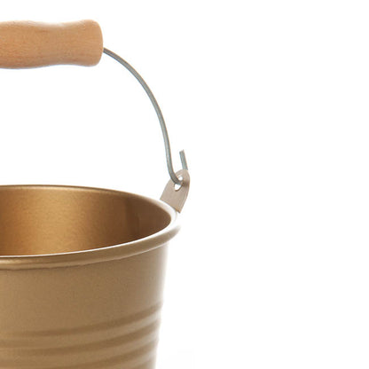 Tin Bucket Bambino Brass Gold (8Dx7cmH)