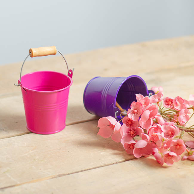 Tin Bucket Bambino Hot Pink (8Dx7cmH)