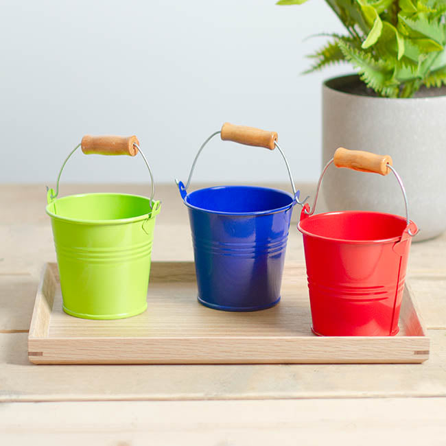 Tin Bucket Bambino Red (8Dx7cmH)