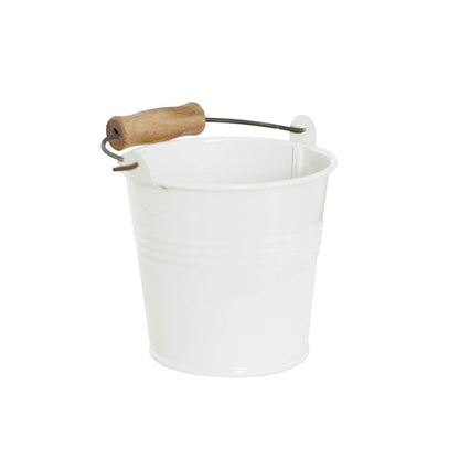 Tin Bucket Bambino White (8Dx7cmH)
