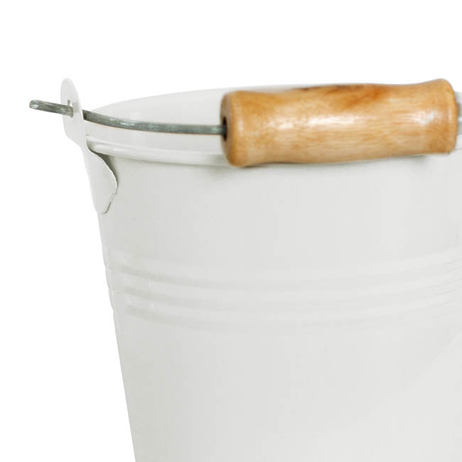 Tin Bucket Bambino White (8Dx7cmH)