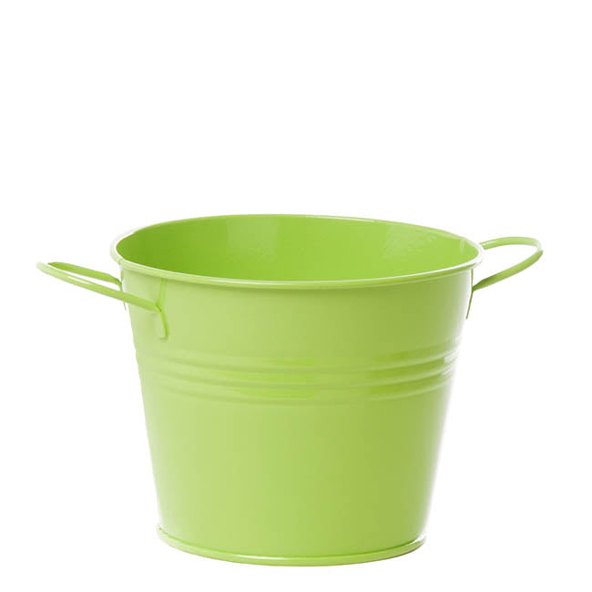 Tin Pot Medium side Handles Lime (15.5Dx12cmH)