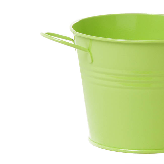 Tin Pot Medium side Handles Lime (15.5Dx12cmH)
