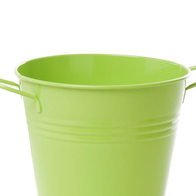 Tin Pot Medium side Handles Lime (15.5Dx12cmH)