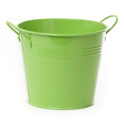 Tin Pot Large side Handles Lime (18Dx15cmH)