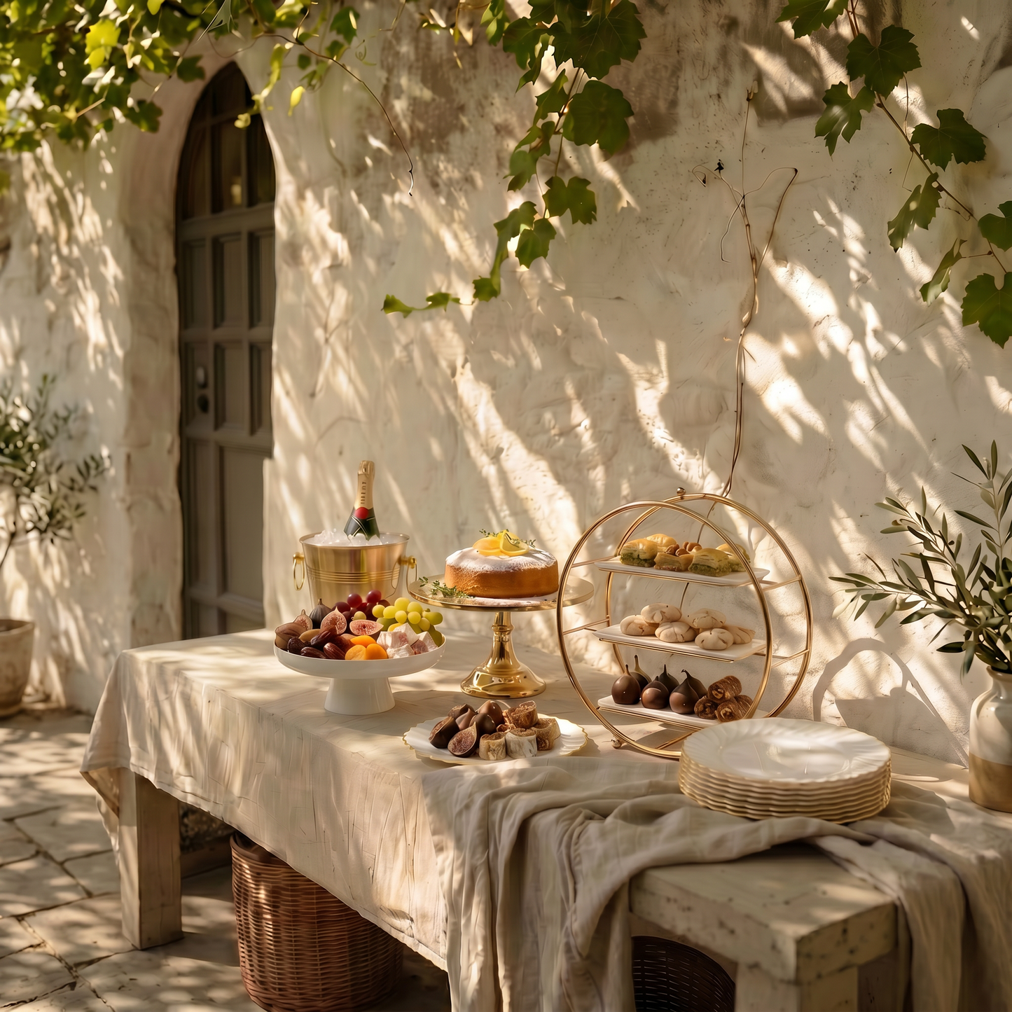 Mediterranean Dessert Grazing Tablescape