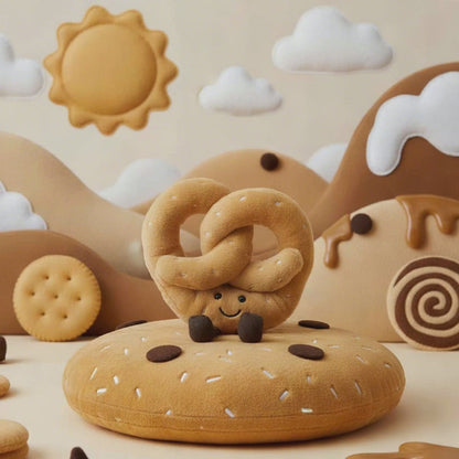 Mr Pretzel Plush Soft Toy Brown (20x20cm.ST)