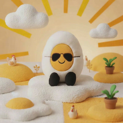 Mr Cool Eggs Plush Soft Toy White (20cm.ST)