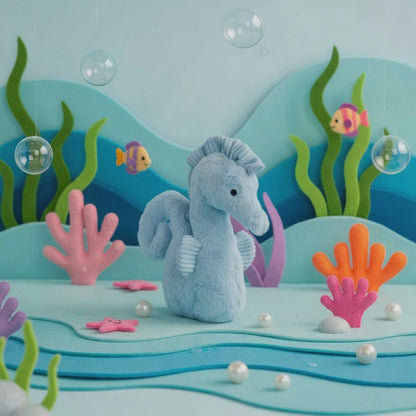 Seahorse Mira Plush Soft Toy Dream Blue (25cmH)