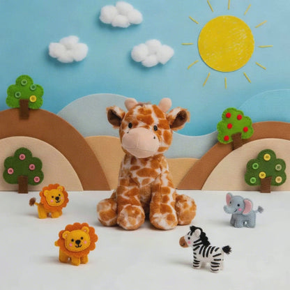 Giraffe Charlie Plush Soft Toy Brown (17x13x20cmH)