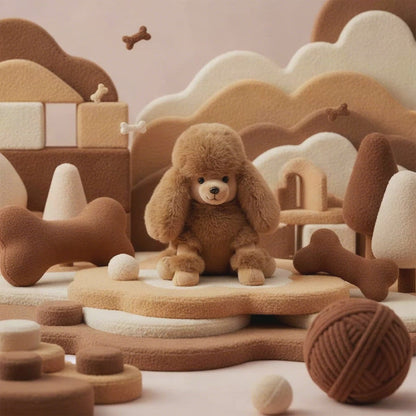 Poodle Posh Plush Soft Toy Brown (25cmST)