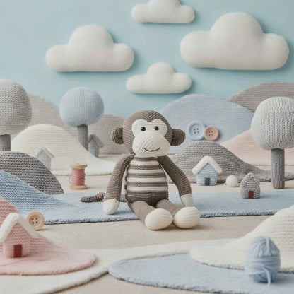 Monkey Louie Plush Soft Toy Brown (40cmHT)