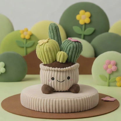 Plush Potted Cactus Soft Toy Green (25cmHT)