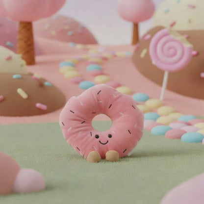 Strawberry Donut Plush Soft Toy Pink (20x18cm.ST)