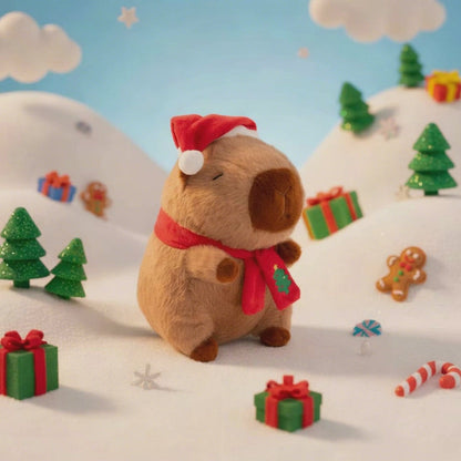 Christmas Capybara George Plush Toy Brown (22cmST)