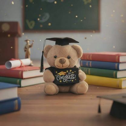Graduation Teddy Bear Arnold w Congrats Top Brown (15cmST)