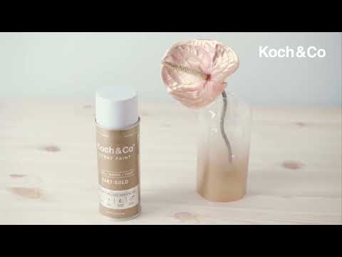 Watch & Learn How to Colour-Shift Artificial Flowers & Glass with Koch & Co '24KT Gold' Spray Paint