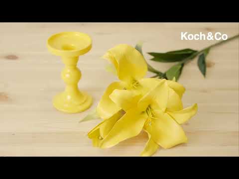 Watch & Learn How to Colour-Shift Glass & Fresh Flowers with Koch & Co 'Yellow' Spray Paint