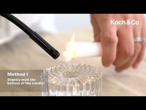 Learn two techniques for securing tapered candles