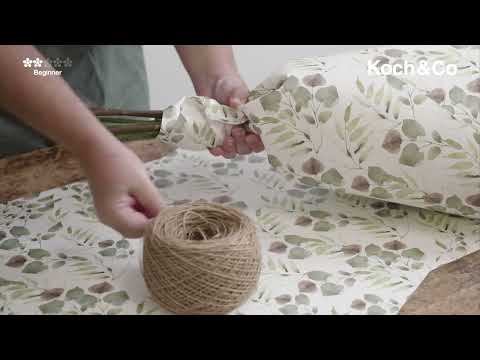 How to wrap a bouquet using Kraft Paper