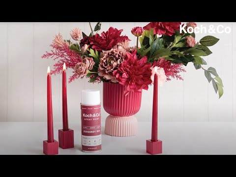 Watch & Learn How to Colour-Shift Artificial & Fresh Florals with Koch & Co 'Burgundy' Spray Paint