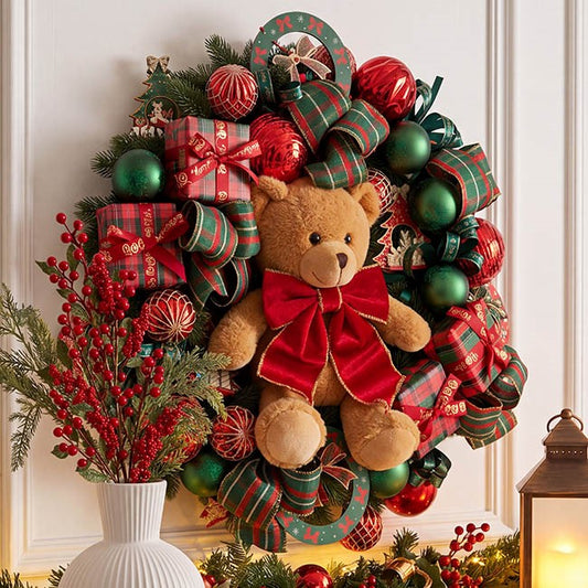 Teddy Bear Christmas Wreath
