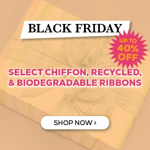 BF chiffon, recycled, biodegradable ribbons