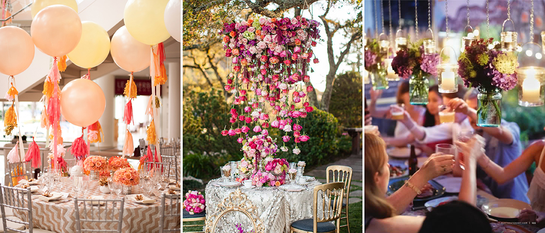 4 Creative Hanging Centrepieces for Weddings & Events