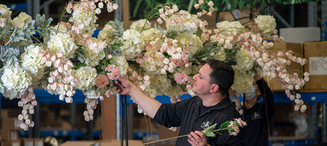 Luxury Wedding & Events Florist, John Emmanuel Creates Stunning Artificial Flower Installations at The Koch & Co Superstore!
