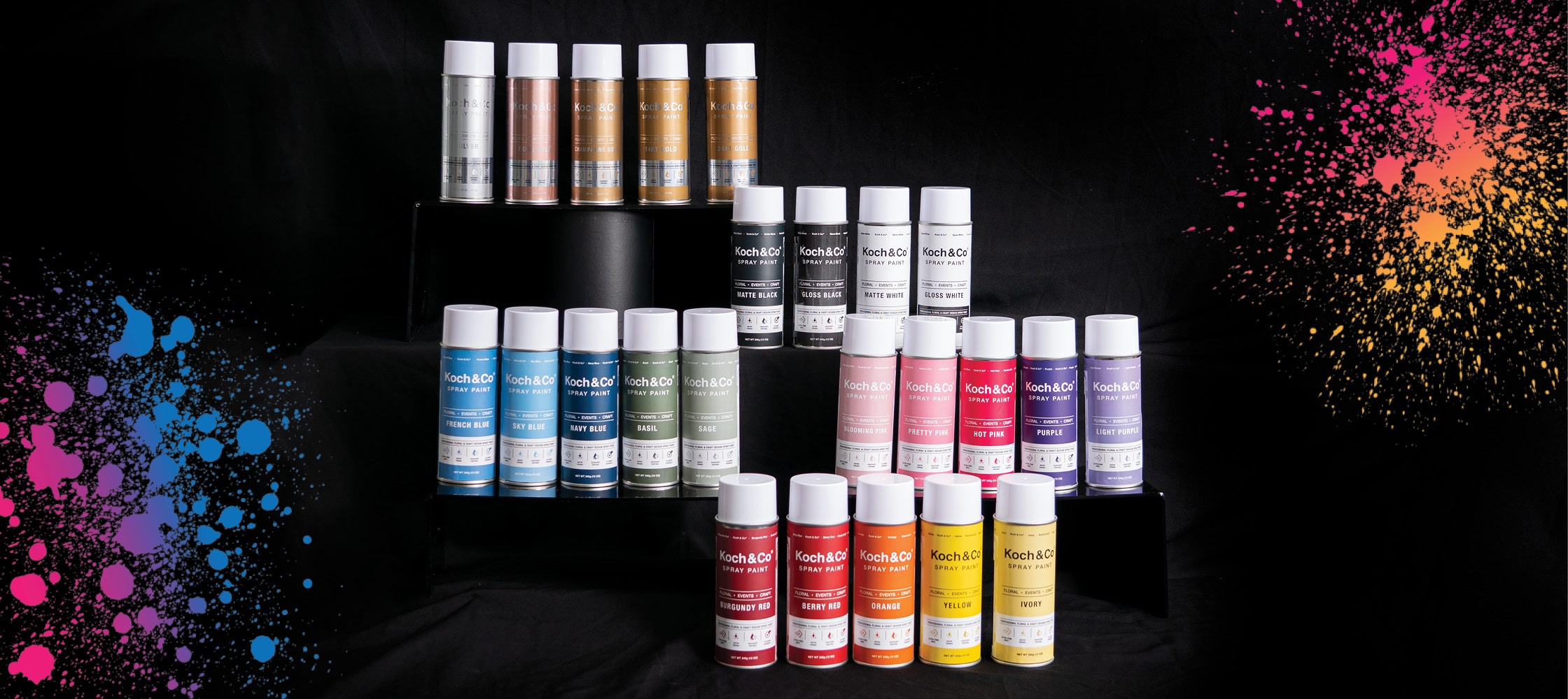 Introducing our NEW Koch & Co Professional Floral & Craft Design Spray Paint Range!