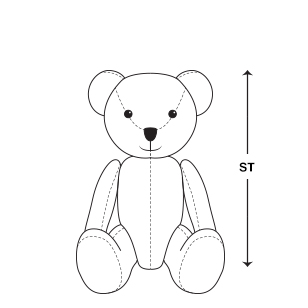 Soft Toy Sizing - Sitting Height